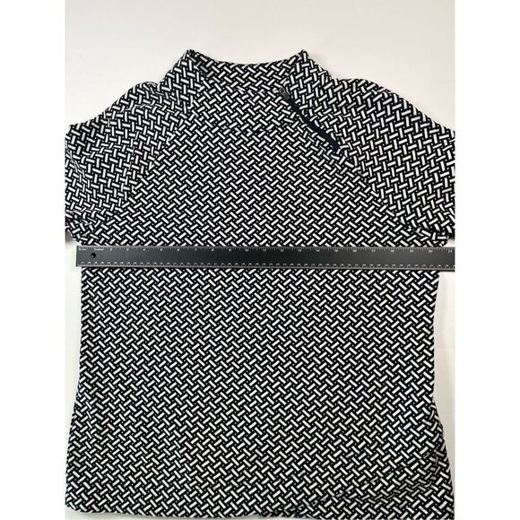 T By Talbots Asymmetrical Cross Stitch Lightweight Sweatshirt Size Large Petite - Picture 7 of 10